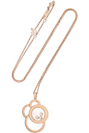 Chopard | Happy Dreams 18-karat rose gold diamond necklace | NET-A-PORTER.COM