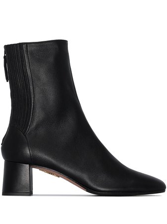 Shop Aquazzura Saint Honore 50mm leather boots with Express Delivery - FARFETCH