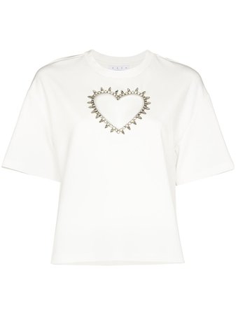 AREA Heart cut-out T-shirt - Farfetch