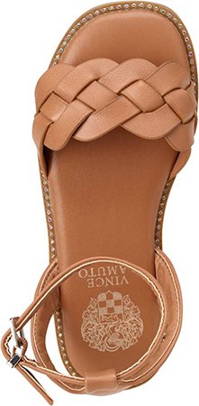 Vince Camuto Girls' Open Toe Leatherette Slip On Sandals with Braided Straps