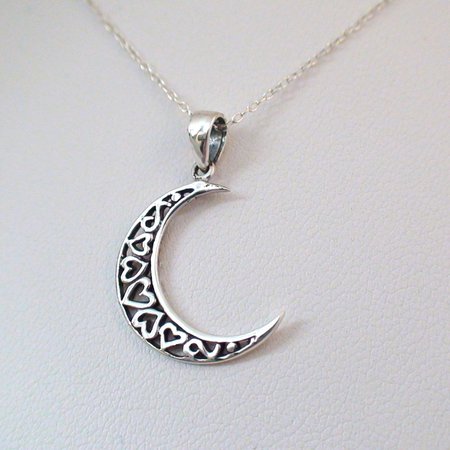 Sterling Silver Cresent Moon Necklace