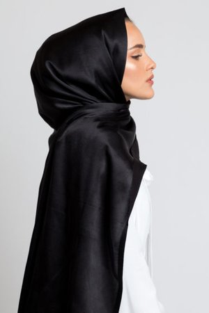 black satin hijab