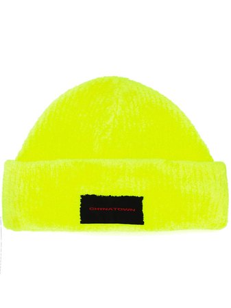 yellow Alexander Wang Chynatown patch beanie with Express Delivery - Farfetch