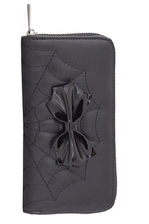 Femme Fatale Bow Cobweb Gothic Wallet Purse by Banned