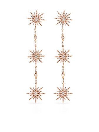 Djula 18kt Rose Gold Diamond Sun 3 Drop Earrings - Farfetch