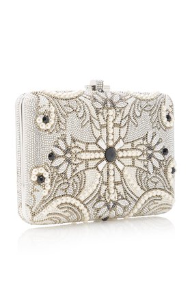 Pearl and Crystal-Embellished Clutch by Judith Leiber Couture | Moda Operandi