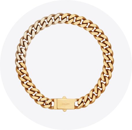 Saint Laurent gold Cuban link necklace