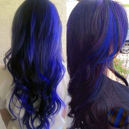 Black and Blue Hair