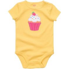 Carter's Top-Snap Bodysuit ($6.49) ❤ liked on Polyvore featuring baby, baby girl, baby stuff, baby clothes and baby girl clothes