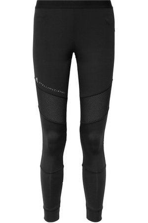adidas by Stella McCartney | + Parley Essentials mesh-paneled Climalite stretch leggings | NET-A-PORTER.COM