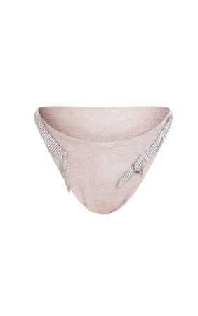 Pink Diamante Belt High Rise Bikini Bottom | PrettyLittleThing USA