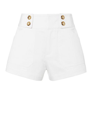 White Denim Sailor Shorts