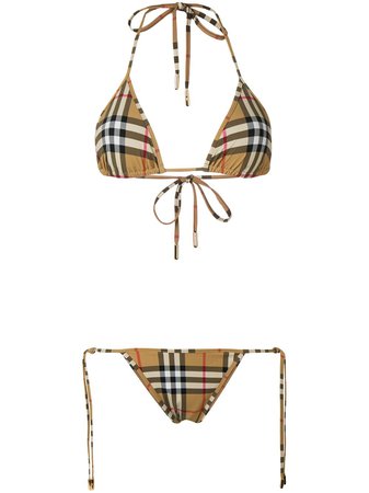 Burberry Chime Classic Check Bikini Set | Farfetch.com
