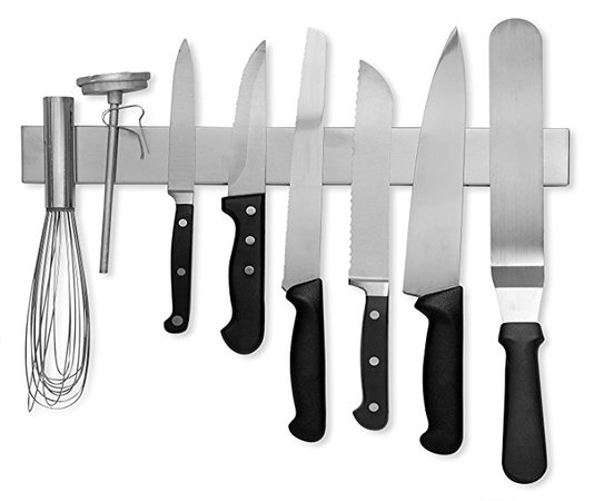Amazon.com: Modern Innovations 16 Inch Stainless Steel Magnetic Knife Bar with Multipurpose Use as Knife Holder, Knife Rack, Knife Strip, Kitchen Utensil Holder, Tool Holder, Art Supply Organizer & Home Organizer: Kitchen & Dining