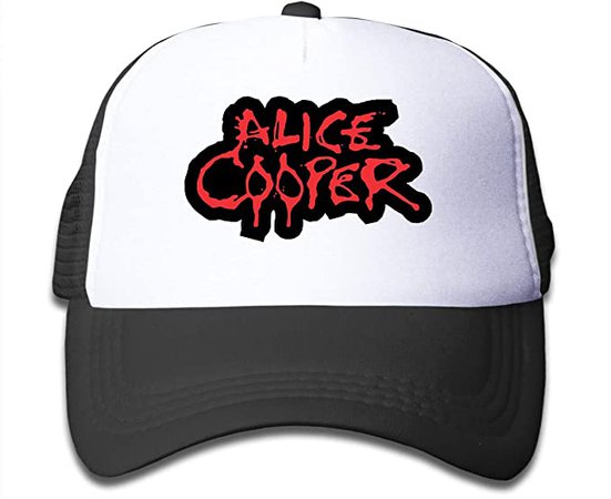 Amazon.com: Alice Cooper Logo Cute Music Band Logo Trucker Hat Baseball Cap Grid Cap Black for Boys and Girls: Clothing