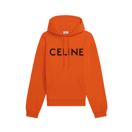 Celine LOOSE SWEATSHIRT IN COTTON WITH HOOD AND CELINE PRINT