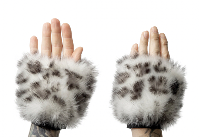 Snow leopard cuffs