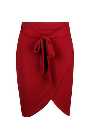 Plus Wrap Tie Mini Skirt | Boohoo