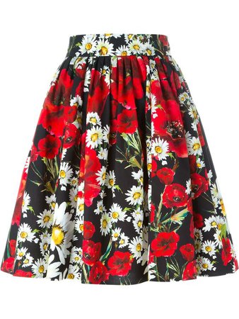 dolce and gabbana poppy skirt