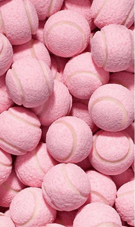 light pink tennis balls