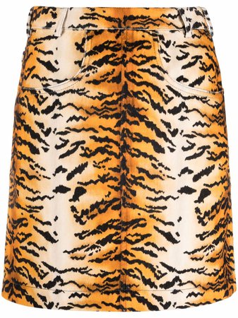 Philosophy Di Lorenzo Serafini tiger-print A-line skirt