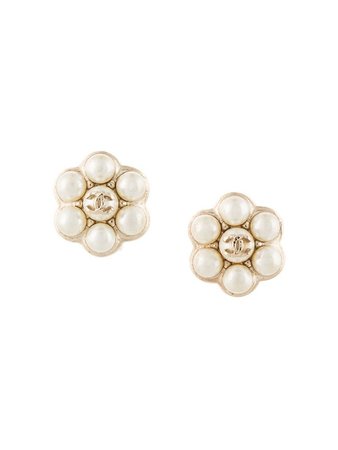 Chanel Pre-Owned 2016 CC faux-pearl earrings