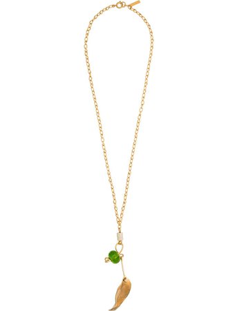Marni Nature Leaf Necklace COMV0090N0M2000 Gold | Farfetch