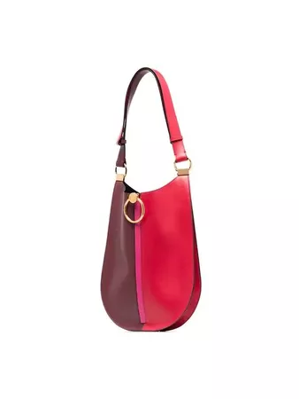 Marni Red And Burgundy bi-colour Leather Shoulder Bag - Farfetch