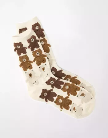 AE Teddy Bear Crew Sock