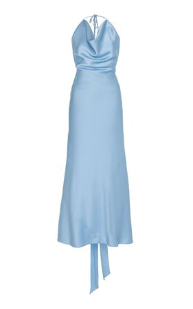 Satin Slip Midi Dress By Del Core | Moda Operandi