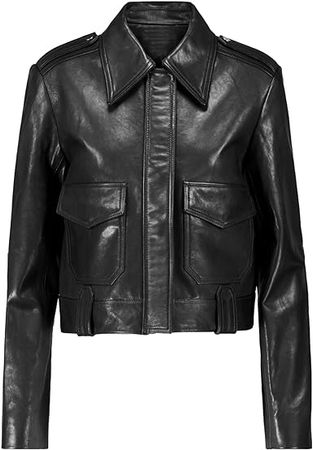 The Classo Boxibany Designer Black Women leather jacket at Amazon Women's Coats Shop