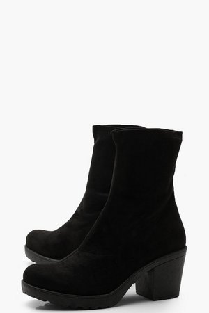 Cleated Sock Ankle Boots | Boohoo