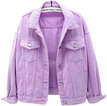 HALITOSS Women's Short Loose Button Down Denim Jean Jacket Coat Casual Outerwear at Amazon Women's Coats Shop