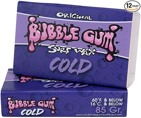 Amazon.com : Bubble Gum Surf Wax - Cold (60° and Below) : Sports & Outdoors