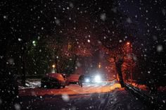 night snow