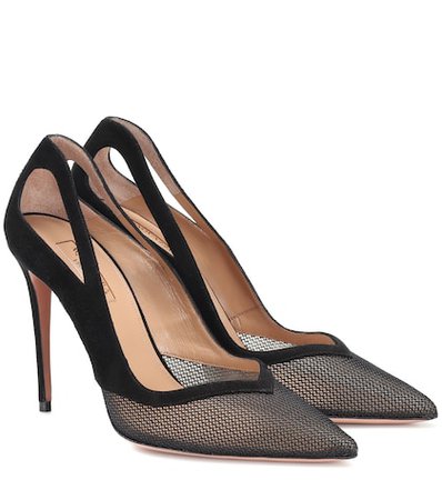 Shiva 105 suede and mesh pumps