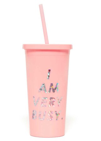 pink sip sip tumbler with straw