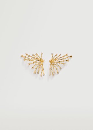 Crystals asymmetric earrings - Women | Mango USA