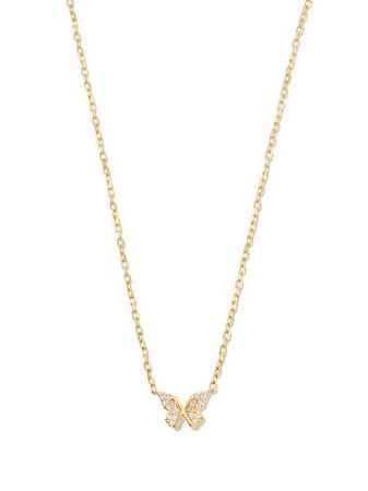 Foundrae 18kt Yellow Gold Butterfly Charm Necklace - Farfetch