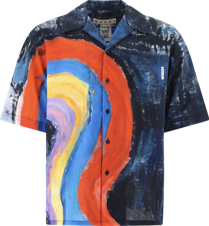 Marni rainbow bowling shirt