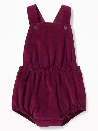 Apron-Front Corduroy Bubble Romper for Baby | Old Navy