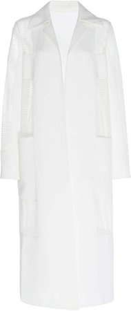 Akris Highness Embroidered Long Coat Size: 2