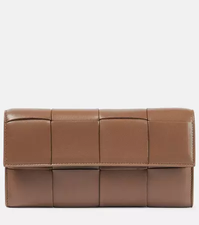 Chain Leather Wallet in Neutrals - Bottega Veneta | Mytheresa