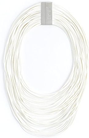 Amazon.com: ZENZII Multi Strand Statement Bib Necklace for Women (White) : Clothing, Shoes & Jewelry