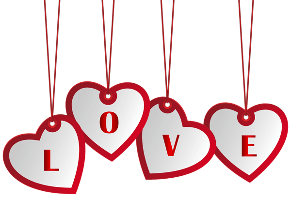 Hanging Love Hearts PNG Image​ | Gallery Yopriceville - High-Quality Images and Transparent PNG Free Clipart
