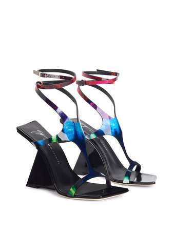 Shop Giuseppe Zanotti 105mm angled heel sandals with Express Delivery - FARFETCH