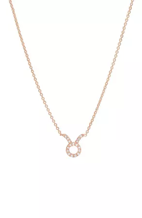 BYCHARI Diamond Zodiac Pendant Necklace | Nordstrom