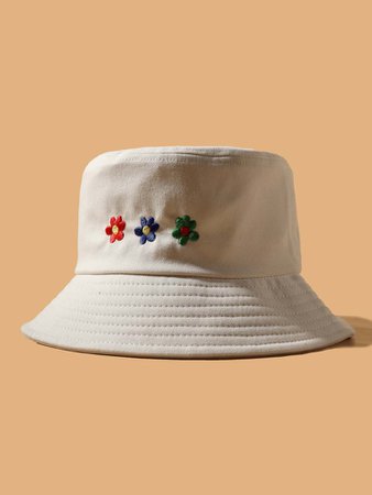Flower Embroidery Bucket Hat | SHEIN USA