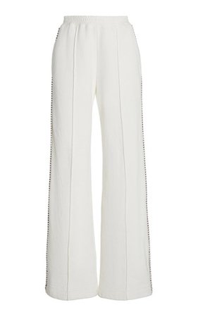 Crystal-Trimmed Cotton Track Pant By Area | Moda Operandi