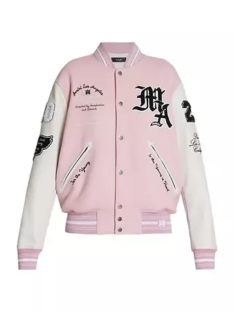 Shop Amiri Wool-Blend Oversized Varsity Jacket | Saks Fifth Avenue